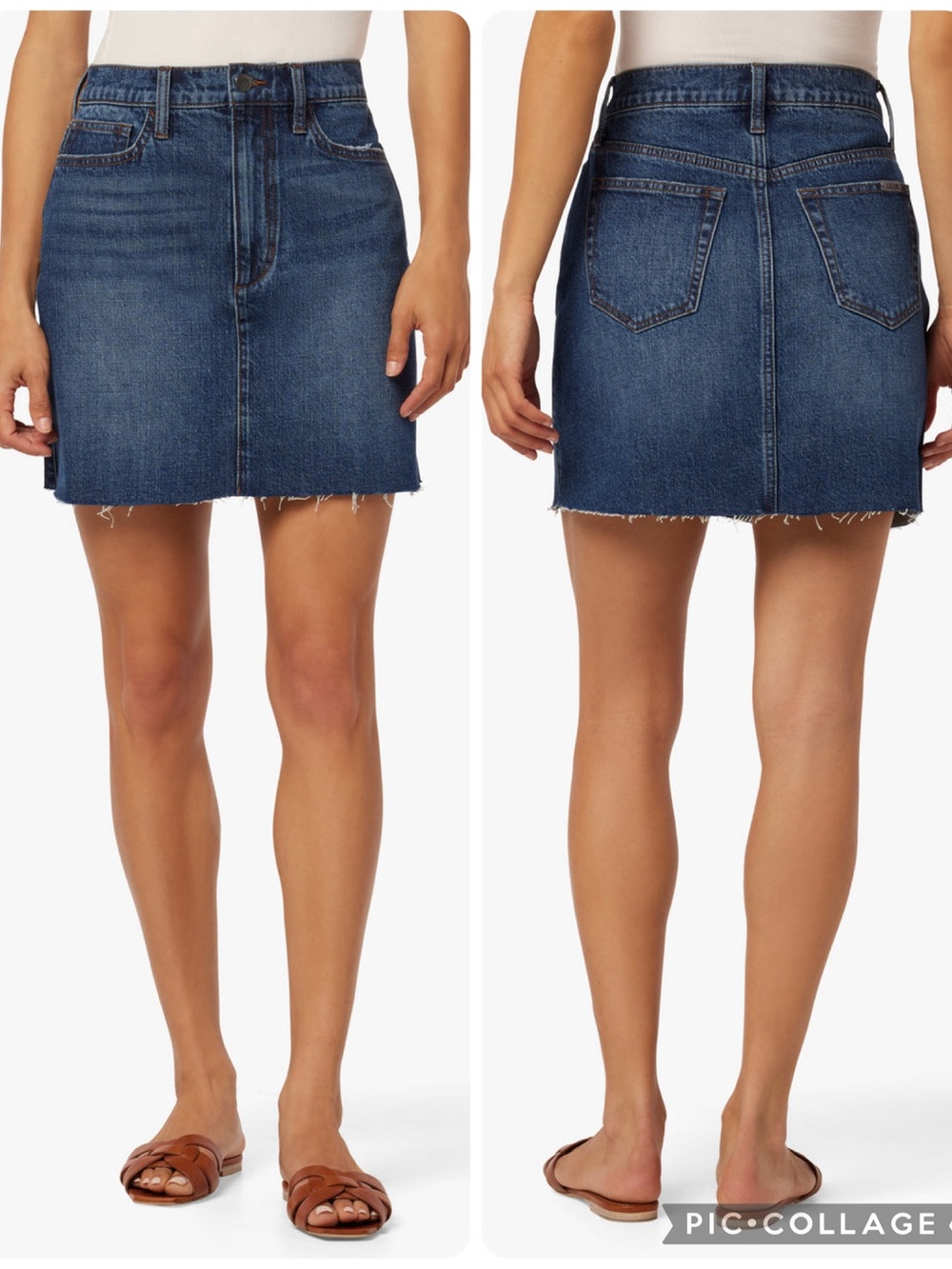 Vintage Y2K J. Crew Raw Edge Unfinished Hem Blue Denim Mini Skirt HOST PICK!